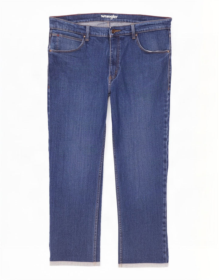 Męskie jeansy Wrangler Authentic Regular Straight W38 L30 Niebieska bawełna