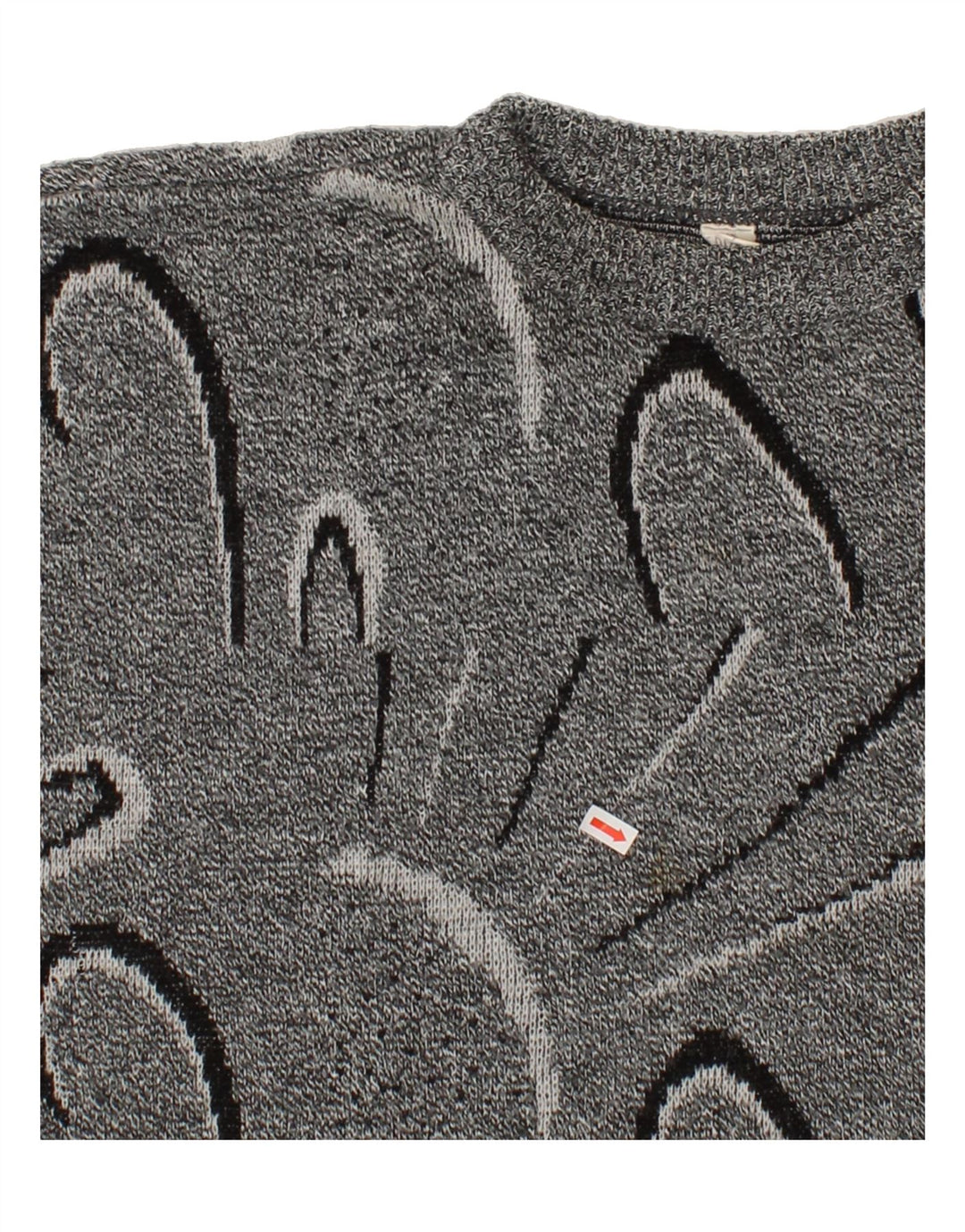 VINTAGE Womens Crew Neck Jumper Sweater EU 48 2XL Grey Polyester Vintage Vintage and Second-Hand Vintage from Messina Hembry 