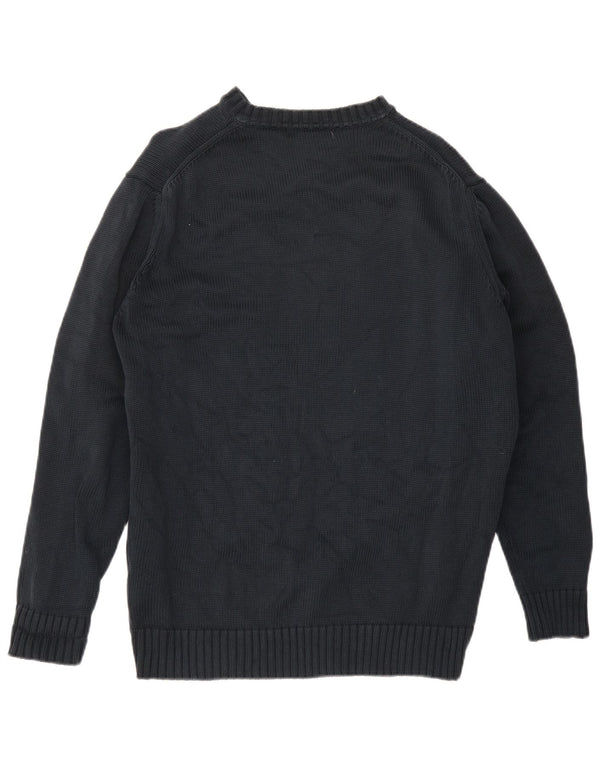 Męski sweter z okrągłym dekoltem Zara XL, czarny