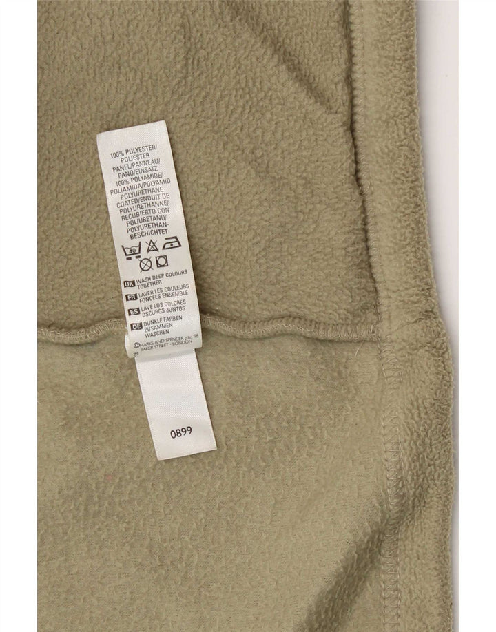Marks & Spencer Męska kurtka polarowa o luźnym kroju, średni khaki, poliester