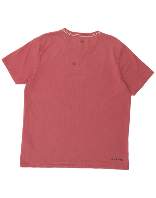 Fat Face Mens Graphic T-Shirt Top Large Red Cotton