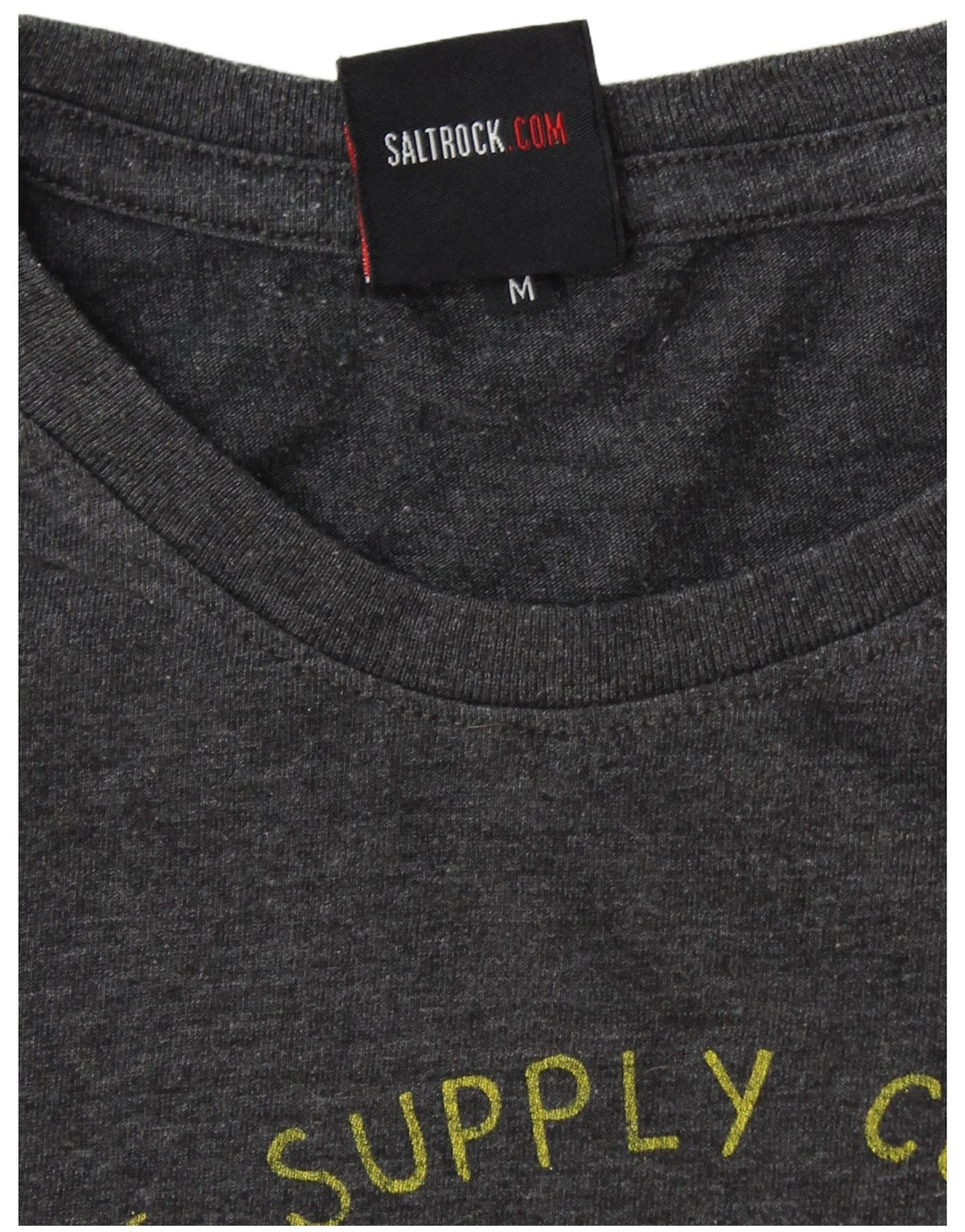 Męska koszulka z grafiką SALTROCK, średnia szara bawełna