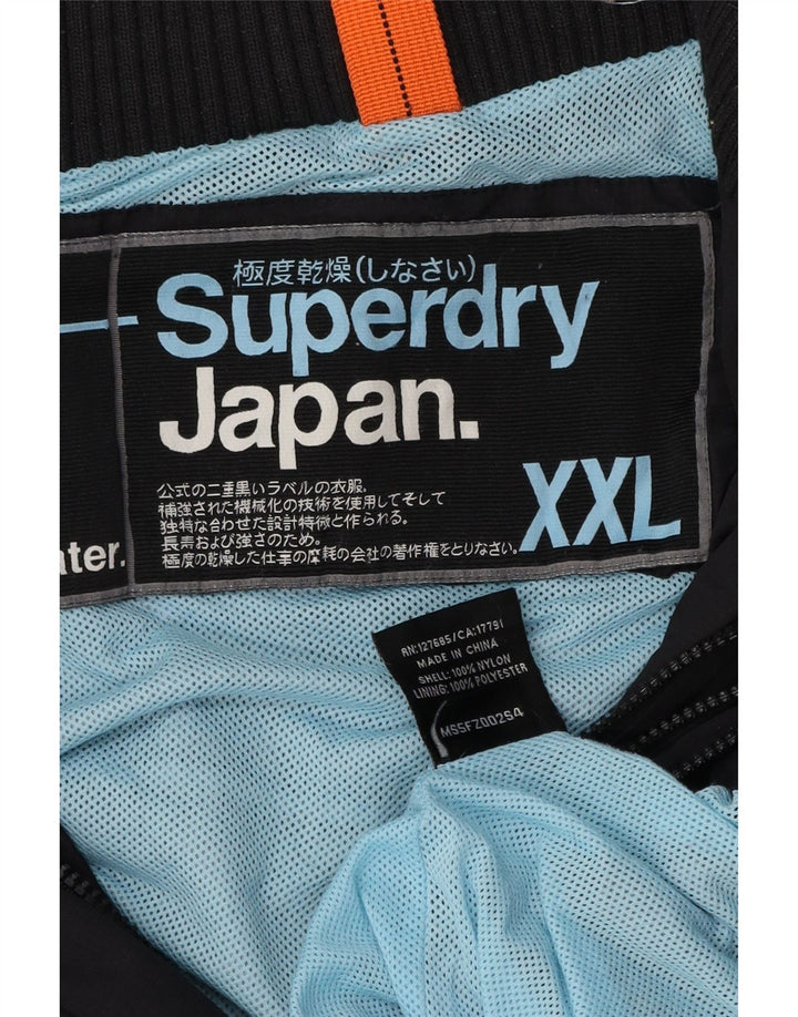 Damska kurtka przeciwdeszczowa Superdry Graphic UK 20 2XL Granatowy poliester