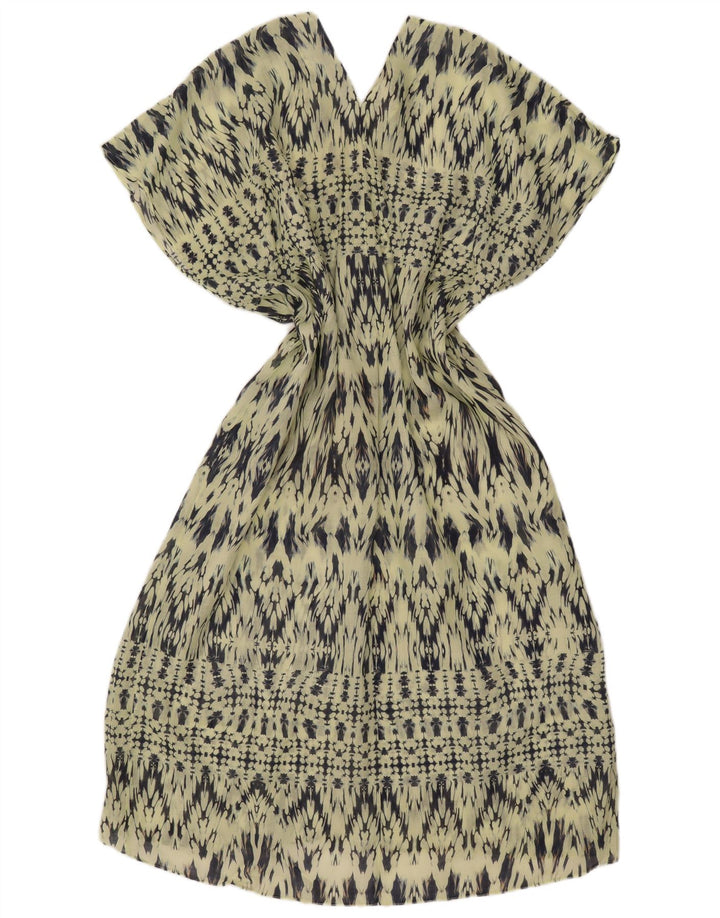 Damska sukienka oversize ZARA z abstrakcyjnym wzorem, UK 14, średnia zieleń