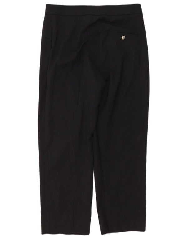 Spodnie damskie Marks & Spencer, proste, przycięte, UK 10, małe, W28 L24, czarne