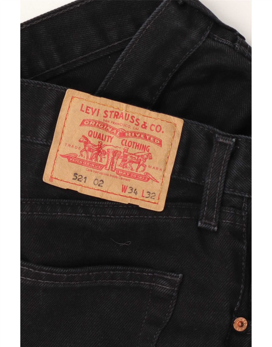 Męskie jeansy Levi's 521 zwężane W34 L28 czarne