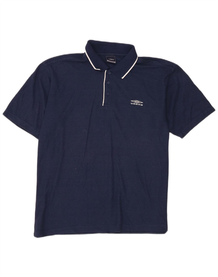 Męska koszulka polo Umbro, duża, granatowa, z poliestru