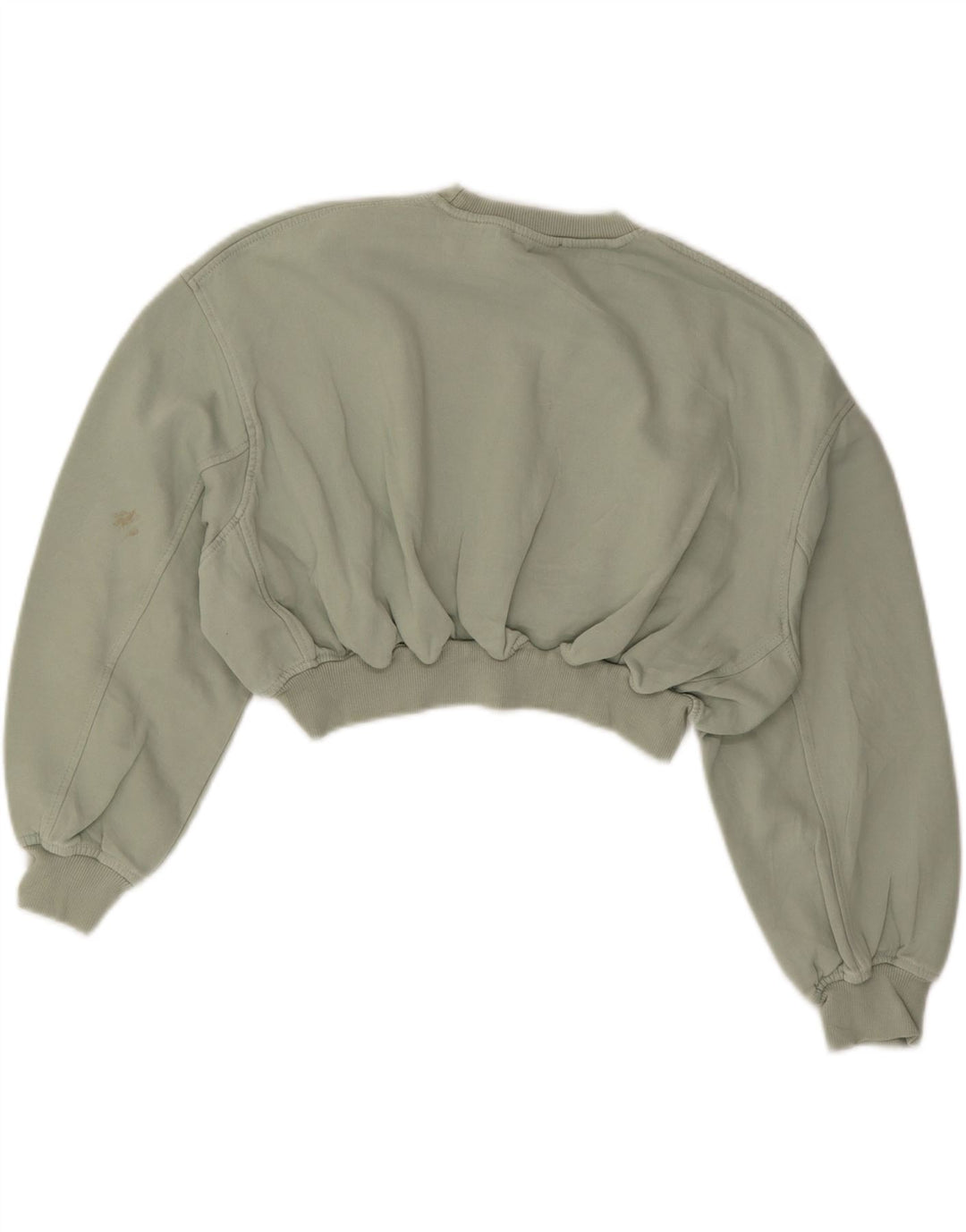 Damski sweter z krótkim rękawem ZARA, 3/4, UK 14, średni zielony, bawełniany