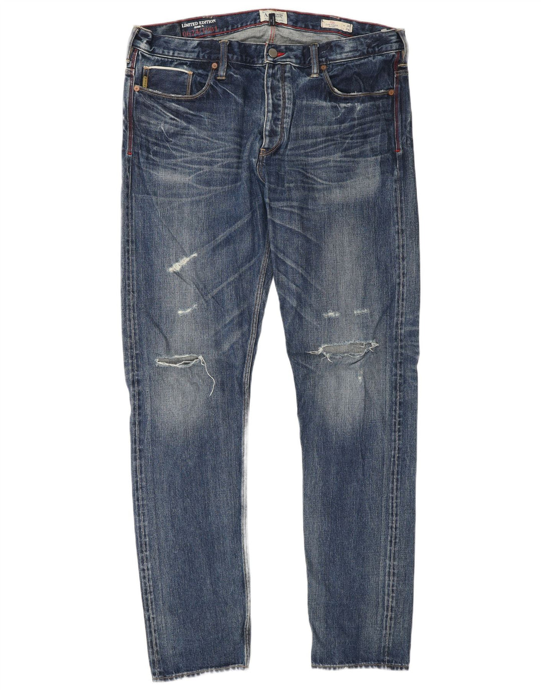 Męskie jeansy ARMANI z limitowanej edycji, w trudnej sytuacji, W36 L34, niebieska bawełna