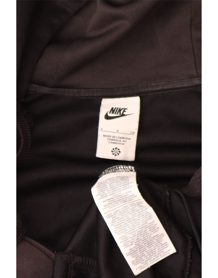 Męski sweter z kapturem i zamkiem błyskawicznym Nike, mały, czarny poliester z blokami kolorów