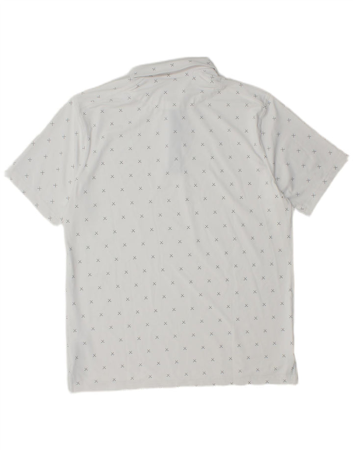 Męska koszulka polo Nike Dri Fit Średni biały geometryczny poliester
