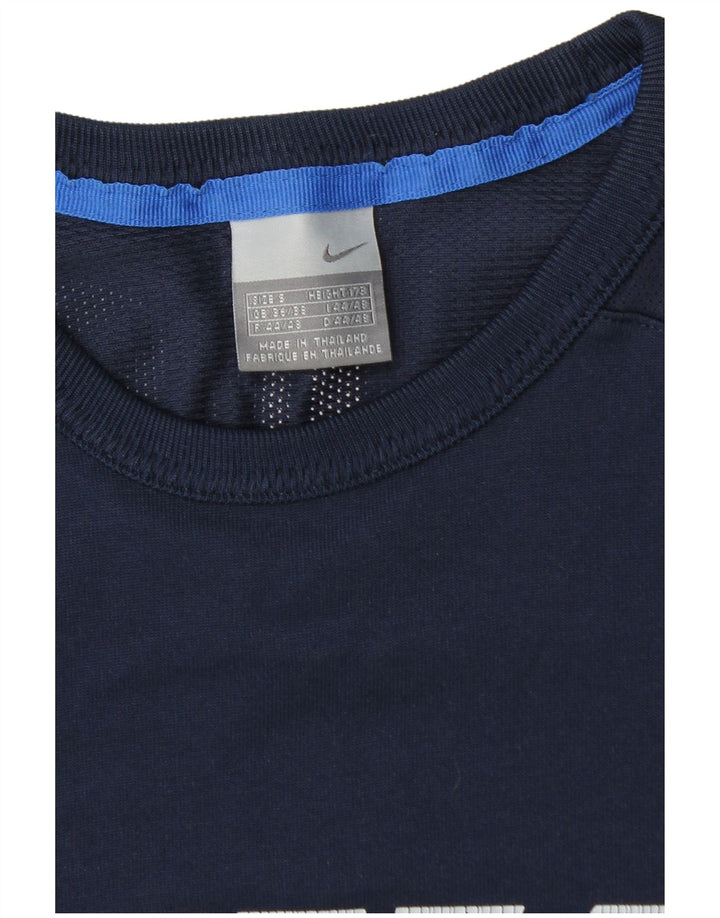 Męska koszulka graficzna Nike z długim rękawem, UK 36/38, mała, granatowa