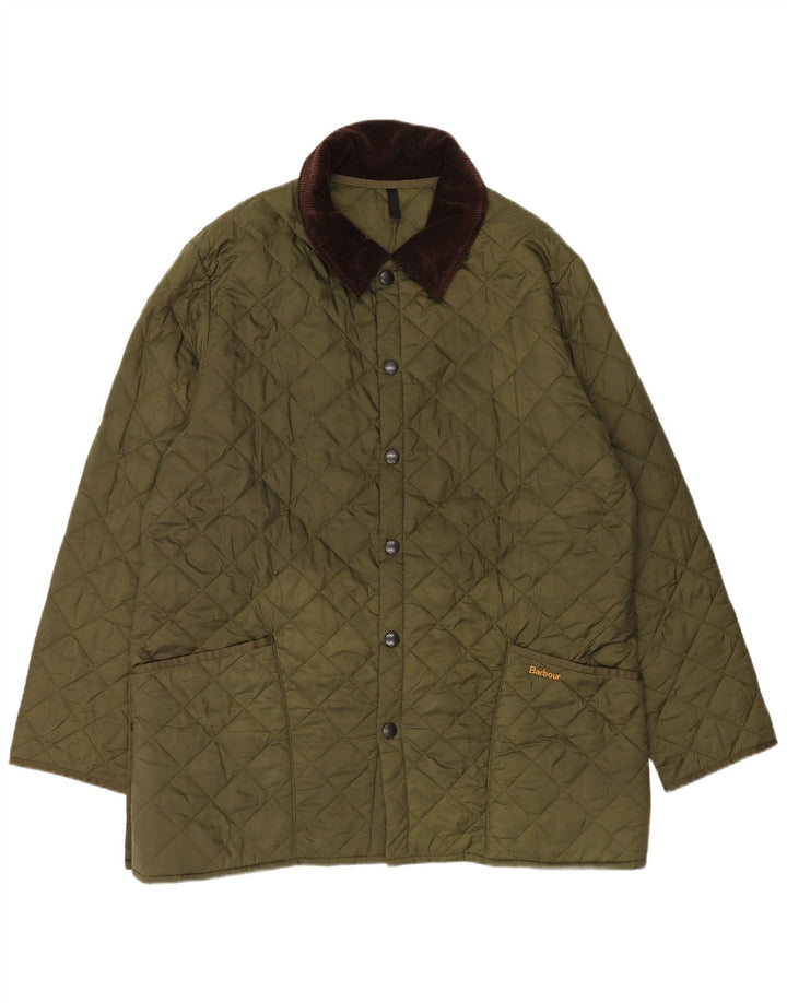 Męska pikowana kurtka Barbour UK 42 XL Zielony poliester