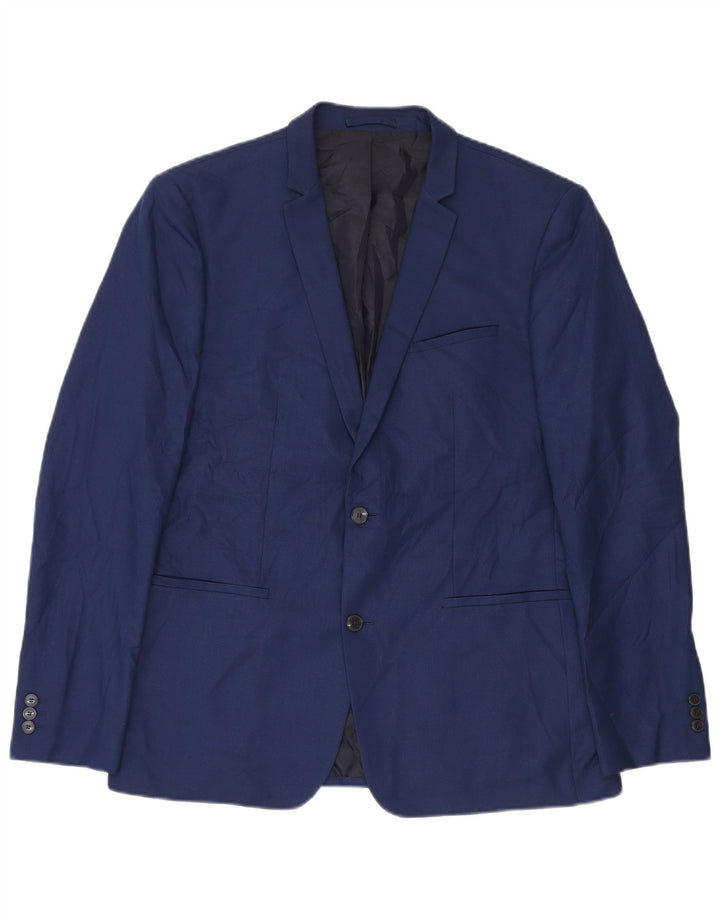 Zara Męska marynarka zapinana na 2 guziki, slim fit, EU 54 XL, granatowa