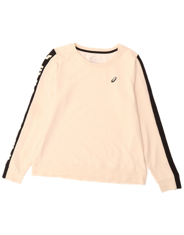 Damska bluza Asics Graphic Jumper UK 14 w kolorze średniego beżu