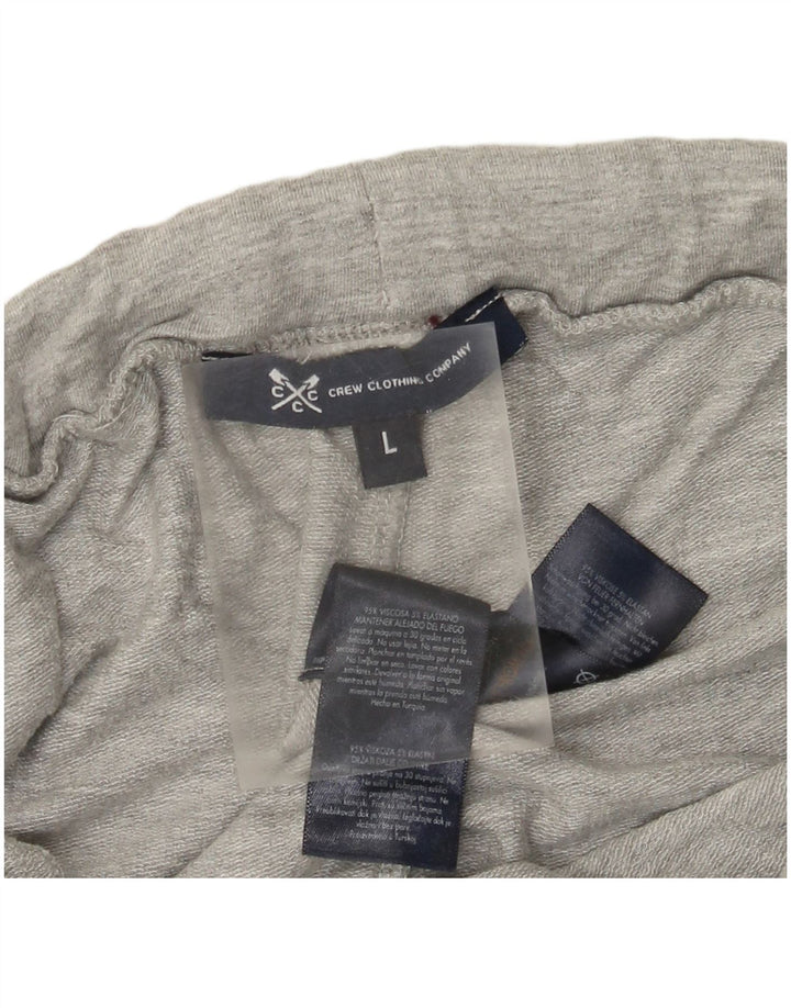 Crew Clothing Męskie spodnie dresowe Joggery duże, szare, wiskozowe