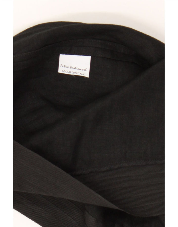 VINTAGE Womens Sleeveless Basic Dress UK 14 Medium Black Cotton Vintage Vintage and Second-Hand Vintage from Messina Hembry 