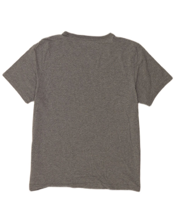 Męski T-shirt z grafiką Puma, duży, szary, bawełniany