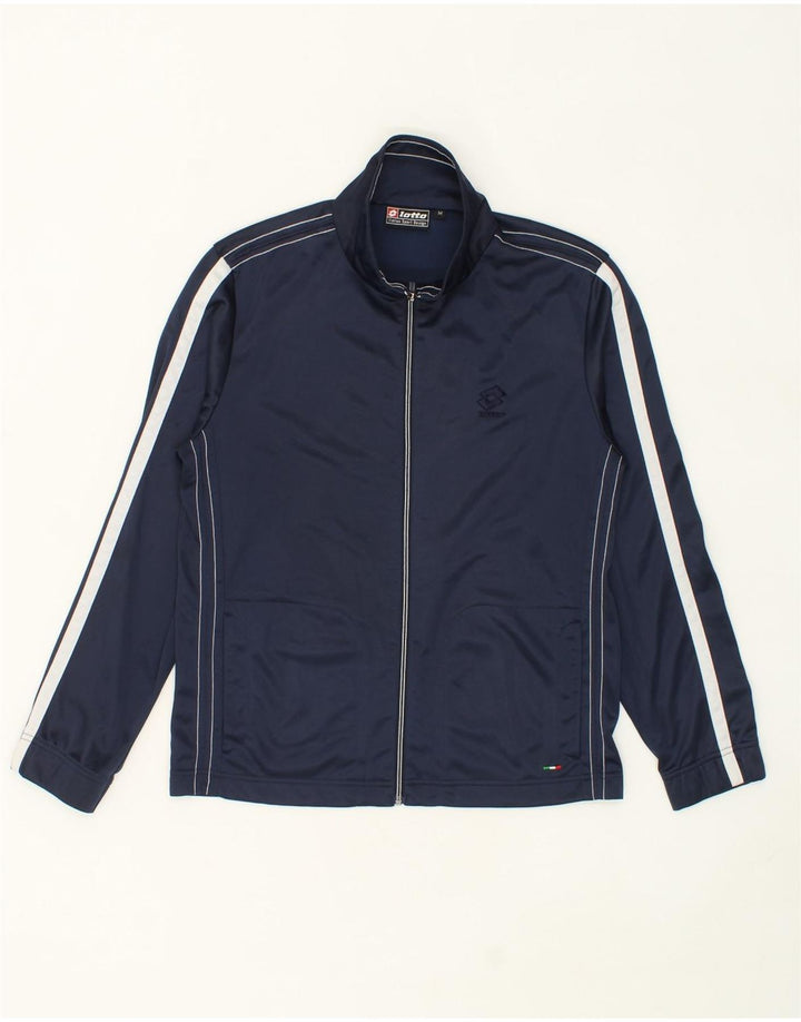 LOTTO Womens Tracksuit Top Jacket UK 14 Medium Navy Blue Vintage Lotto and Second-Hand Lotto from Messina Hembry 