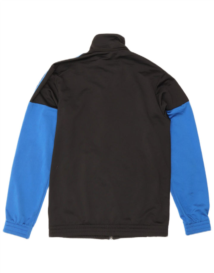 Adidas Męska kurtka dresowa UK 36/38 Mały czarny poliester z blokami kolorów