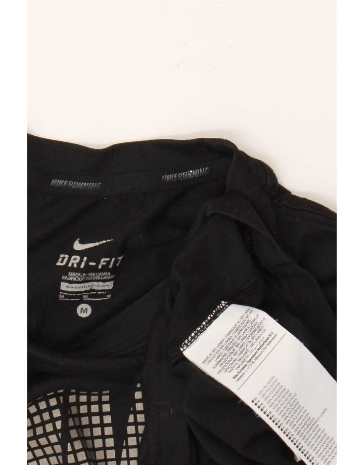 Męski T-shirt z grafiką Nike Dri Fit, średni czarny poliester