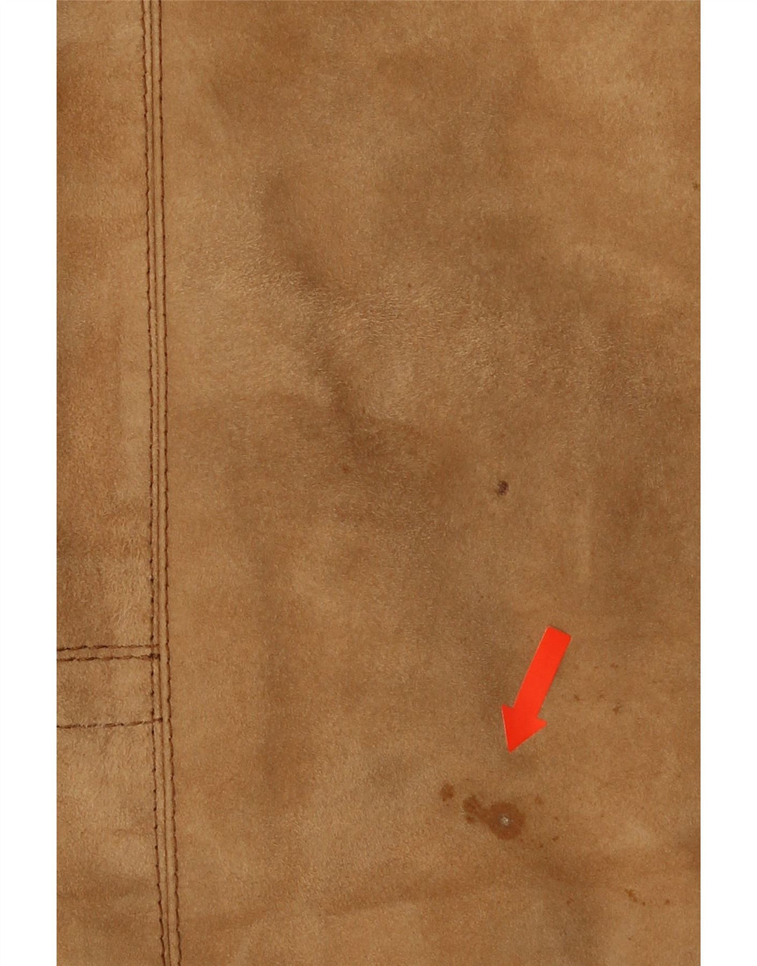 Męski płaszcz z owczej skóry w stylu vintage, UK 38, średniobrązowa skóra