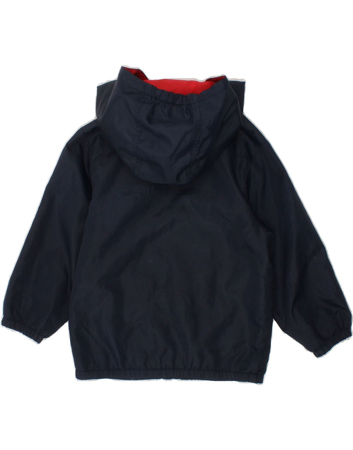 BENETTON Boys Hooded Rain Jacket 2-3 Years Navy Blue Vintage Benetton and Second-Hand Benetton from Messina Hembry 
