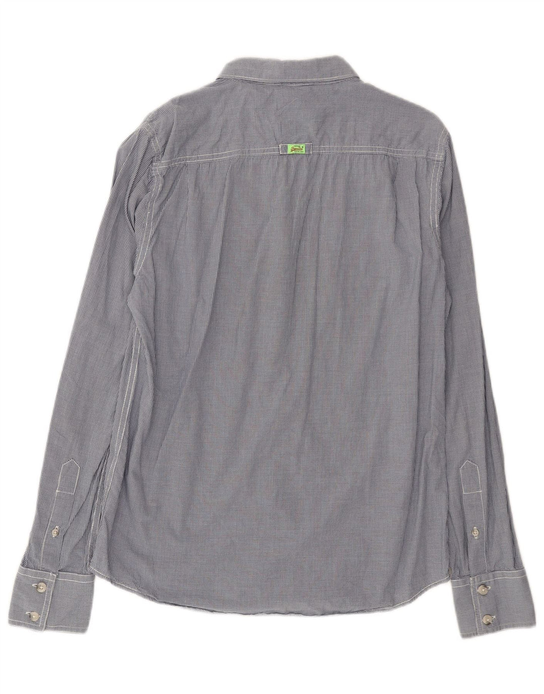 Koszula męska Superdry, średnia, granatowa, bawełniana w kratkę