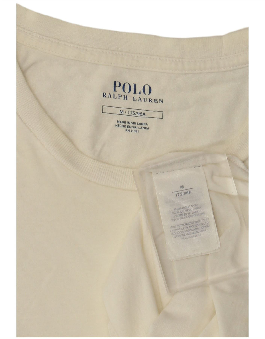 Koszulka męska Polo Ralph Lauren Top średnia biała bawełna