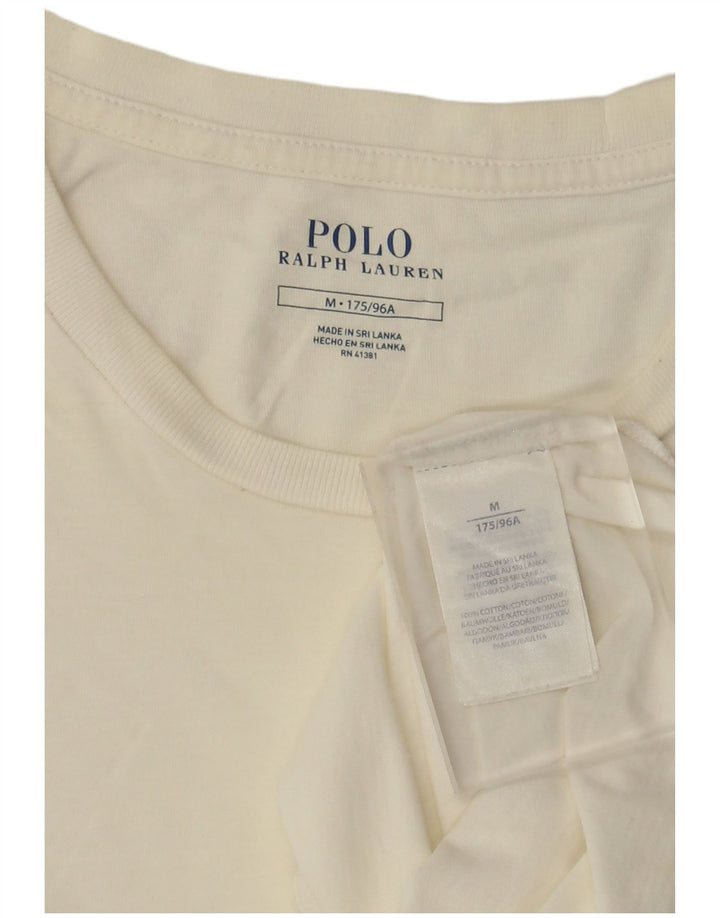 Koszulka męska Polo Ralph Lauren Top średnia biała bawełna
