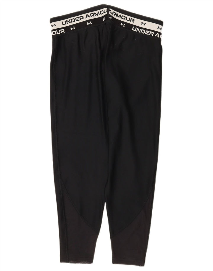 Dziewczęce legginsy z grafiką Under Armour na 11-12 lat, duże, czarne, poliestrowe