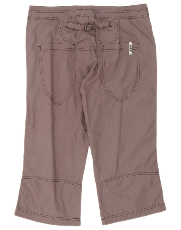 Damskie spodnie Adidas Straight Capri UK 12 Medium W32 L22 Szara bawełna