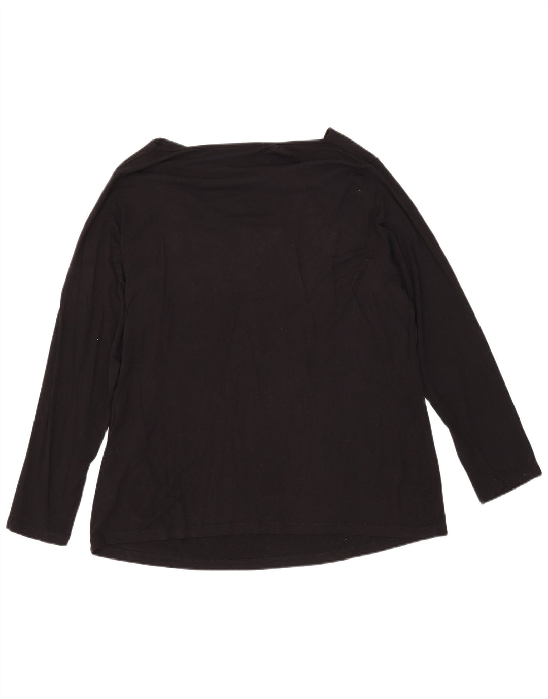 Damski top Perte by Krizia z abstrakcyjnym wzorem, z długim rękawem, UK 18 XL, czarny