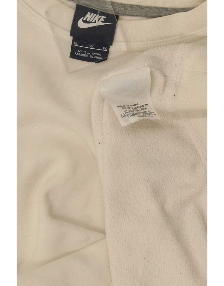 Męska bluza dresowa Nike XL w kolorze złamanej bieli, bawełniana