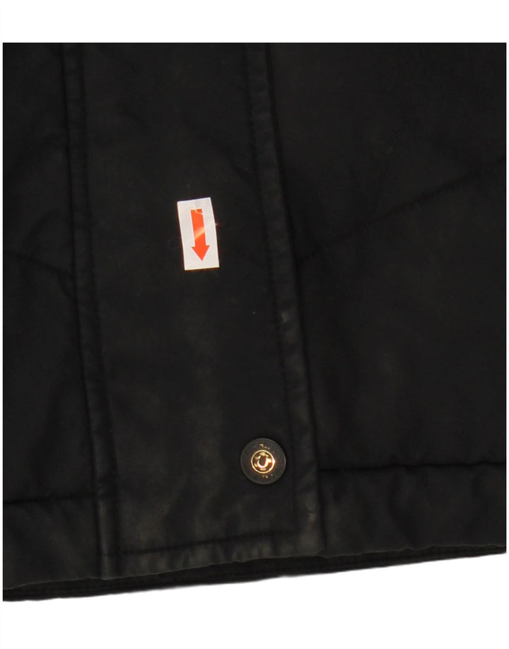 Damska ocieplana kurtka TRUE RELIGION UK 16, duża, czarna, z poliestru