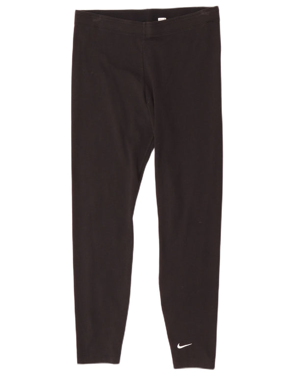Legginsy damskie Nike UK 14, duże, czarne, bawełniane