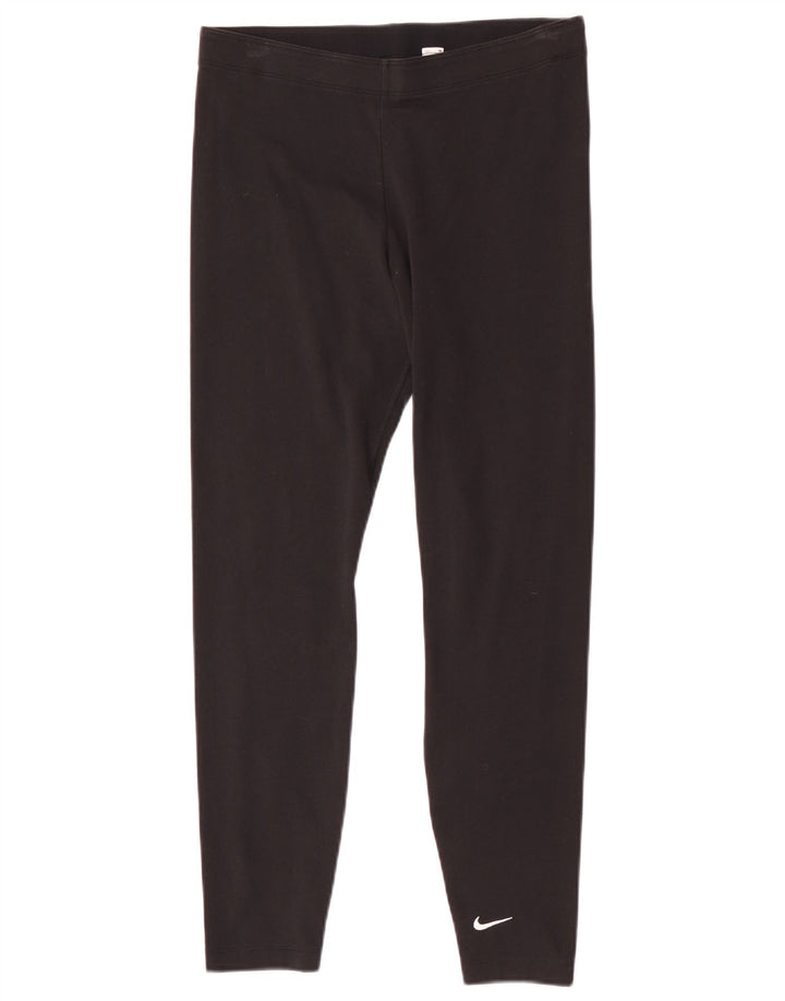 Legginsy damskie Nike UK 14, duże, czarne, bawełniane