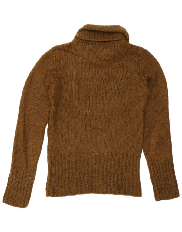Sweter damski Massimo Dutti z wywijanym dekoltem UK 12, średni khaki, akryl