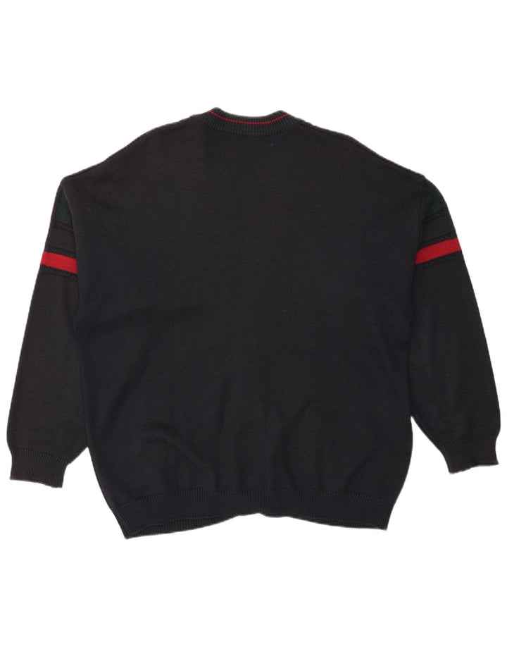 Vintage męski sweter kardigan XL w kolorze czarnym