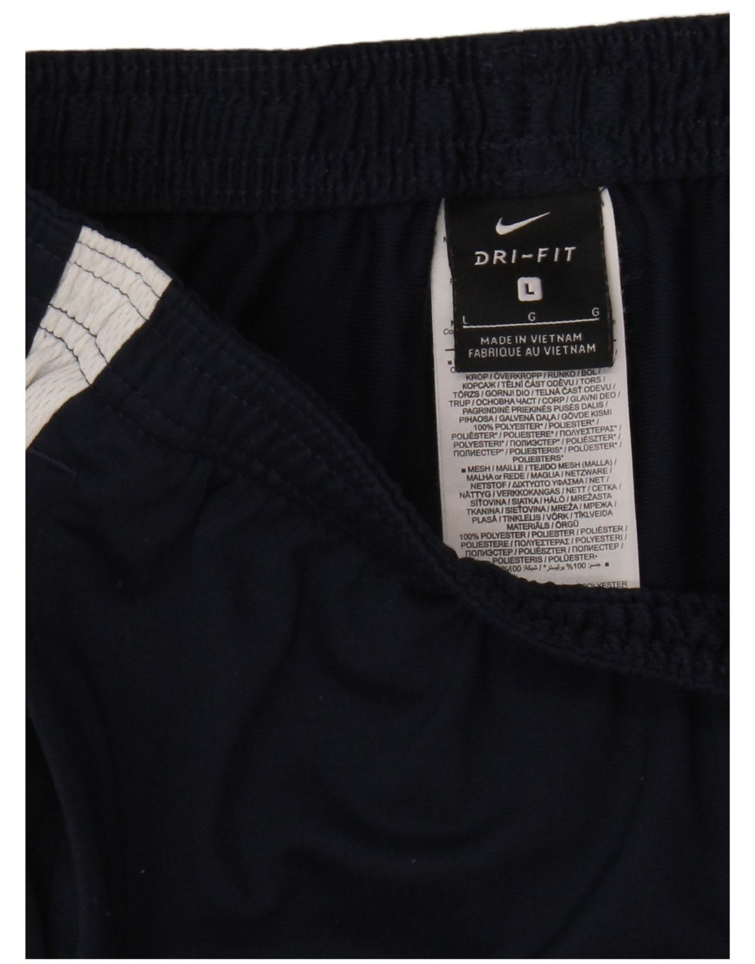 Męskie spodnie dresowe Nike Dri Fit, duży, granatowy, kolorowy poliester