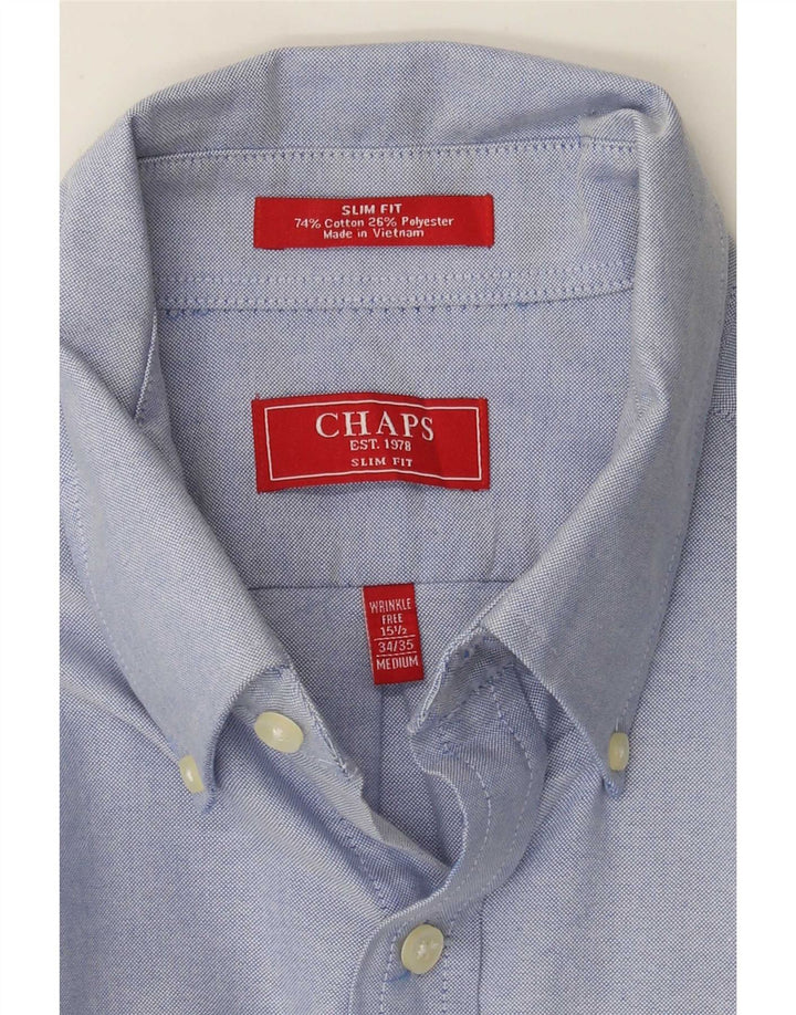 Koszula męska Chaps Slim Fit, rozmiar 15 1/2, średnia niebieska bawełna