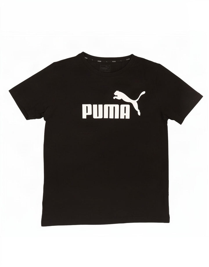 Męska koszulka z grafiką Puma, średnia czarna bawełna