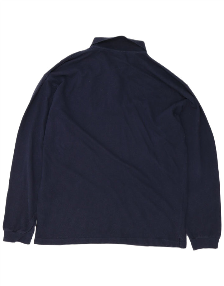 Męska koszulka polo CHAMPION z długim rękawem 2XL, granatowa, bawełniana