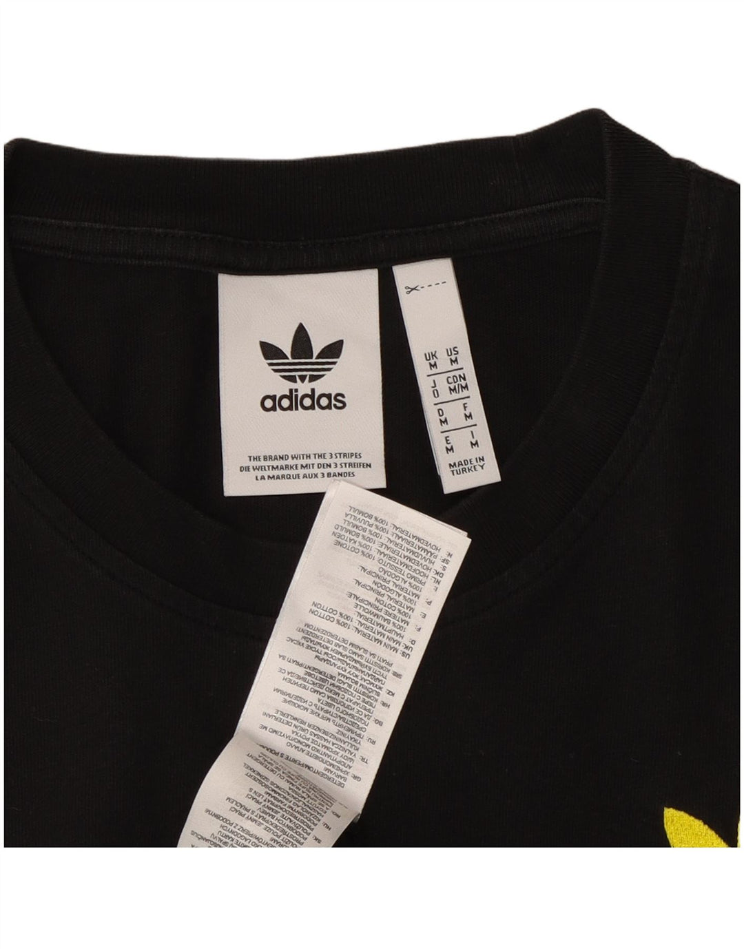 Męska koszulka z grafiką ADIDAS, średnia czarna, bawełniana