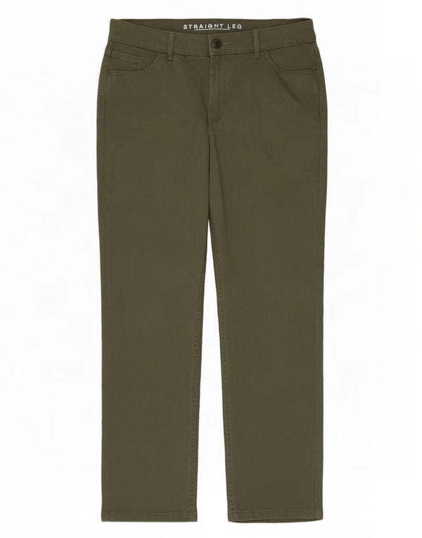 Marks & Spencer Damskie proste spodnie na co dzień UK 16 Large W36 L28 Khaki