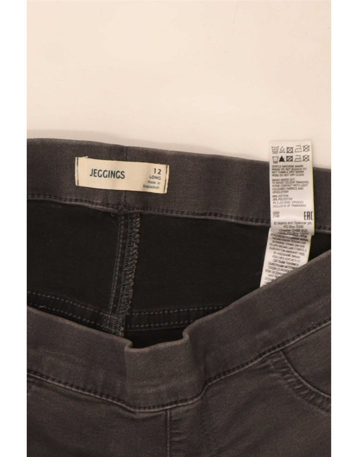 Marks & Spencer Damskie jeansy Jegging UK 12 Medium W30 L30 Szara bawełna