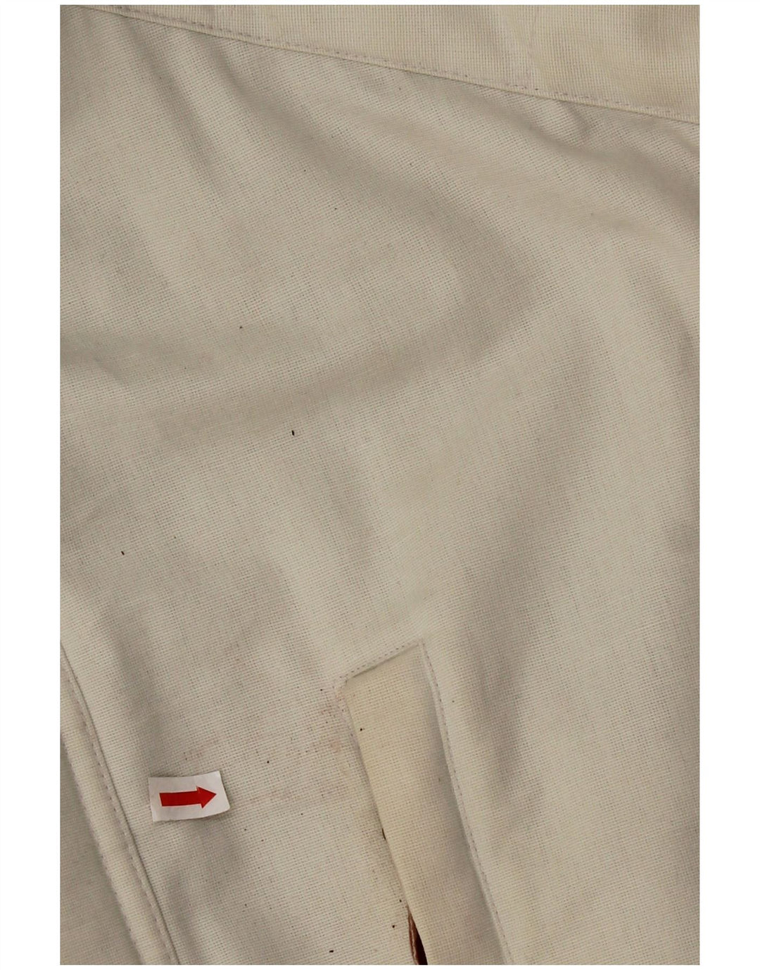 Męska kurtka wiatrówka z kapturem Stratos UK 42 XL, biała bawełna