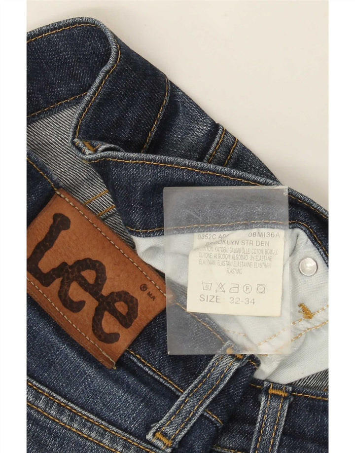 Męskie jeansy Lee Brooklyn Straight W32 L30 Niebieskie bawełniane