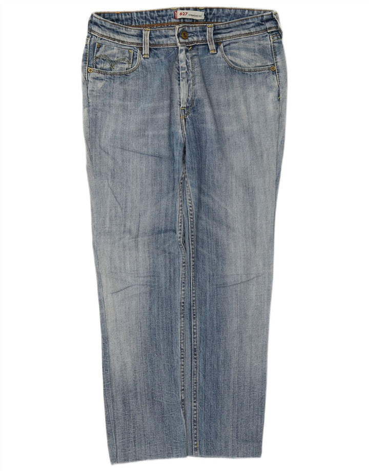 Damskie jeansy Levi's 627 Crop Straight W30 L26 Niebieskie
