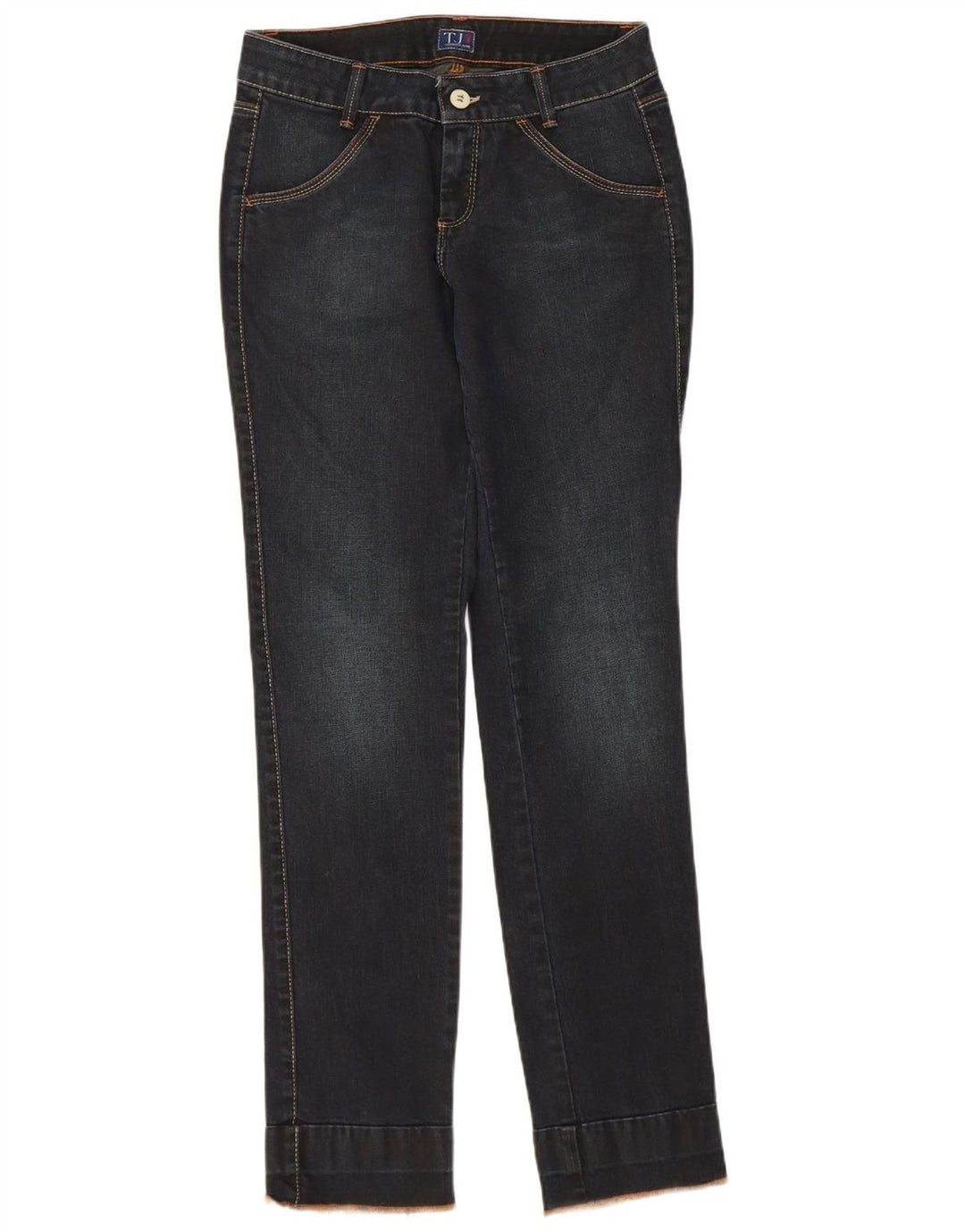 TRUSSARDI Womens Slim Jeans IT 42 Medium W28 L32 Navy Blue Cotton